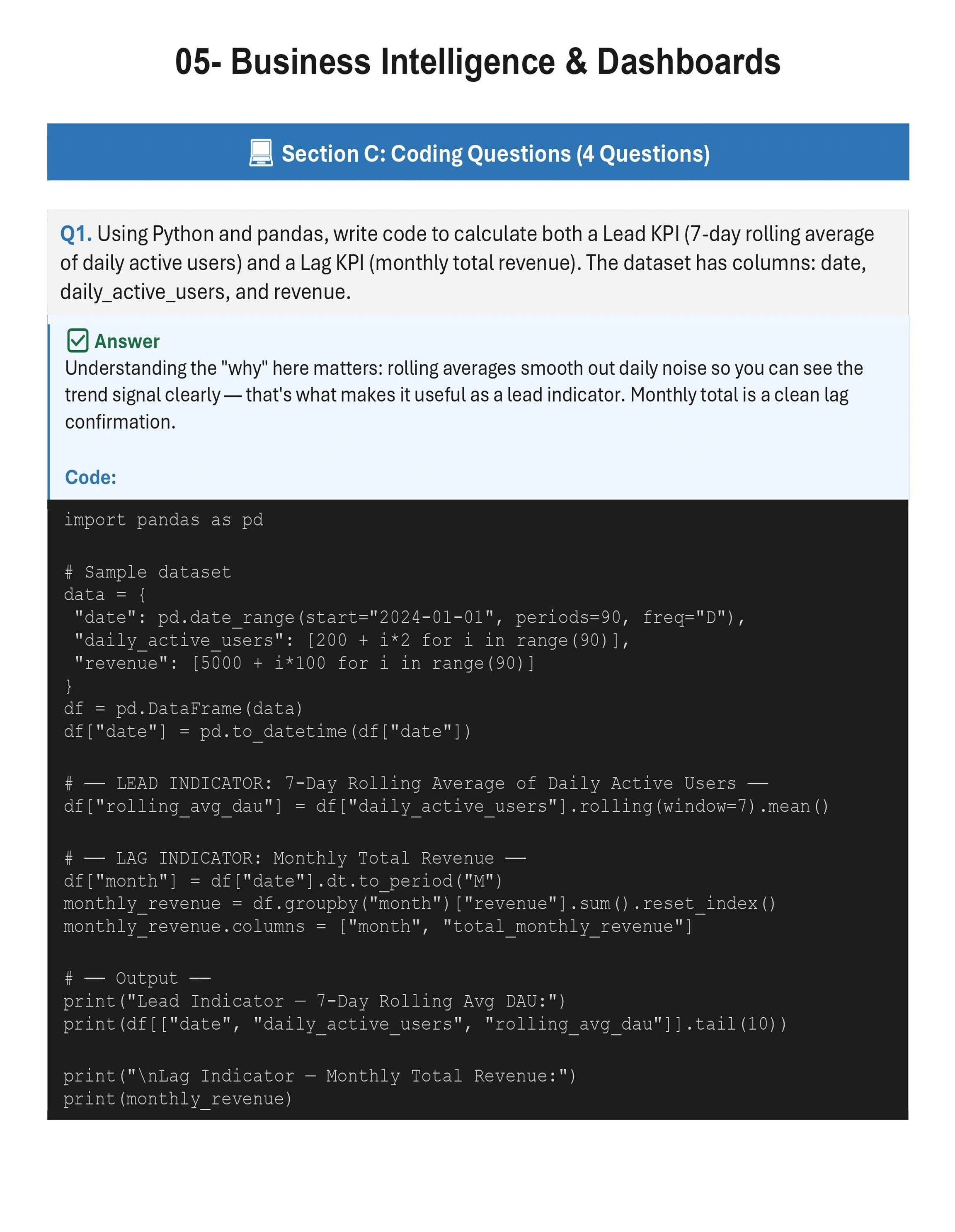 Python Questions sample page 5